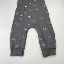 Load image into Gallery viewer, Unisex Baby Berry, grey stretchy overalls , EUC, size 0,  