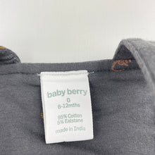 Load image into Gallery viewer, Unisex Baby Berry, grey stretchy overalls , EUC, size 0,  