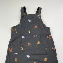 Load image into Gallery viewer, Unisex Baby Berry, grey stretchy overalls , EUC, size 0,  