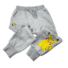 Load image into Gallery viewer, Unisex Nintendo, Pokemon Pikachu fleece lined track pants, Inside leg: 39cm, FUC, size 4,  