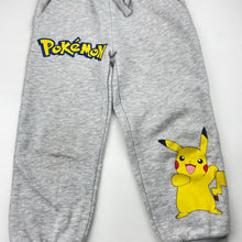 Load image into Gallery viewer, Unisex Nintendo, Pokemon Pikachu fleece lined track pants, Inside leg: 39cm, FUC, size 4,  