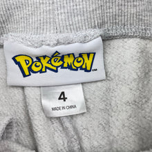 Load image into Gallery viewer, Unisex Nintendo, Pokemon Pikachu fleece lined track pants, Inside leg: 39cm, FUC, size 4,  