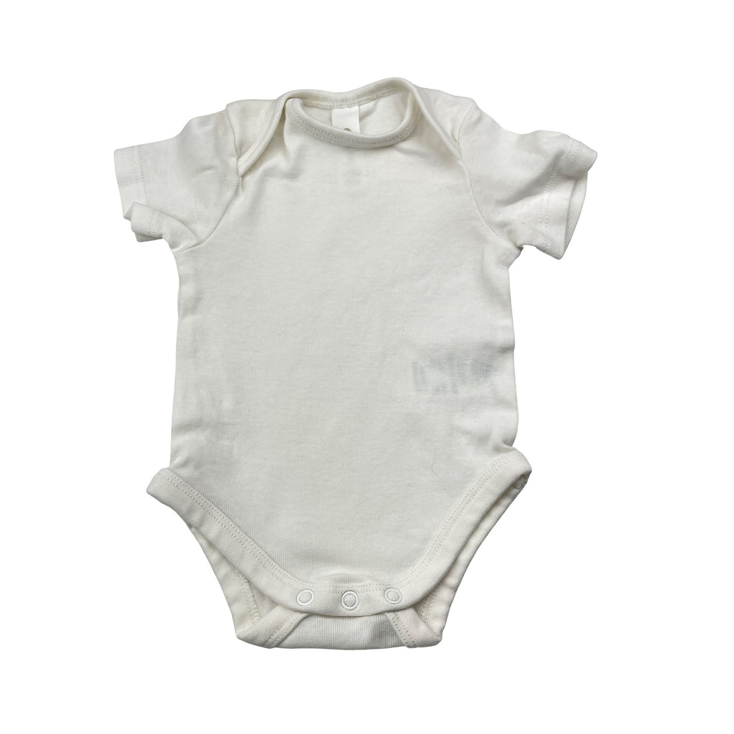 Unisex Dymples, organic cotton bodysuit / romper, EUC, size 0000,  