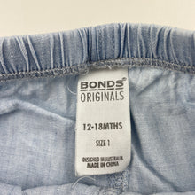Load image into Gallery viewer, Unisex Bonds, ORIGINALS chambray cotton shorts, elasticated, FUC, size 1,  