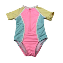 Load image into Gallery viewer, Girls Wave Zone, zip up swim one piece, GUC, size 3,  
