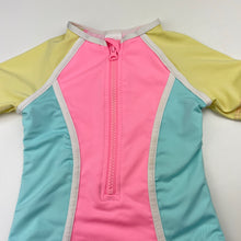 Load image into Gallery viewer, Girls Wave Zone, zip up swim one piece, GUC, size 3,  