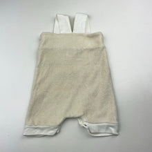 Load image into Gallery viewer, Unisex Gaia, velour organic cotton overalls / romper, EUC, size 000,  