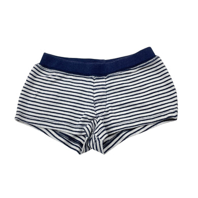 Unisex Country Road, navy stripe soft cotton shorts, wash fade, FUC, size 00,  