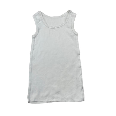 Unisex Anko, white cotton singlet top, EUC, size 0,  