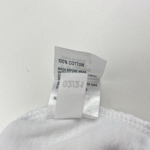 Unisex Anko, white cotton singlet top, EUC, size 0,  