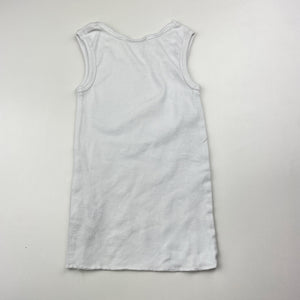 Unisex Anko, white cotton singlet top, EUC, size 0,  