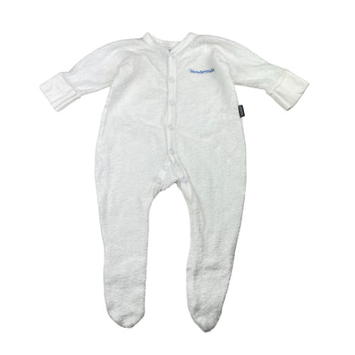 Unisex Bonds, classic terry wondersuit coverall / romper, small light mark, FUC, size 00,  