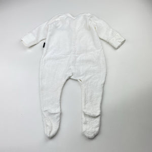 Unisex Bonds, classic terry wondersuit coverall / romper, small light mark, FUC, size 00,  