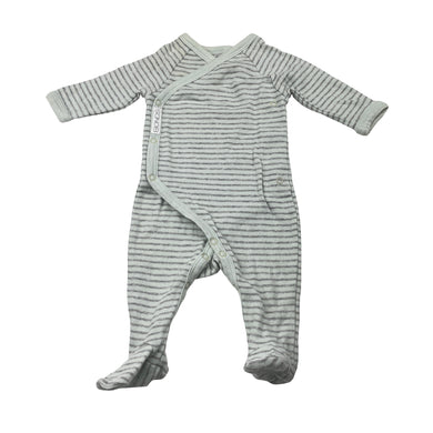 Unisex Bonds, striped cotton coverall / romper, FUC, size 0000,  