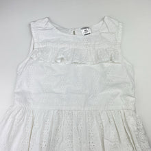 Load image into Gallery viewer, Girls Kids &amp; Co, lined broderie cotton dress, EUC, size 7, L: 64cm