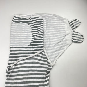 Unisex Gllquen baby, striped cotton swaddle wrap, EUC, size 0000,  