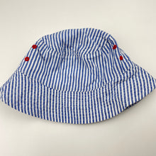 Load image into Gallery viewer, Boys stiped, lightweight cotton bucket hat, GUC, size 0-1,  