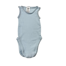 Load image into Gallery viewer, Unisex Dymples, ribbed organic cotton singletsuit romper, EUC, size 0,  