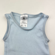Load image into Gallery viewer, Unisex Dymples, ribbed organic cotton singletsuit romper, EUC, size 0,  