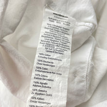 Load image into Gallery viewer, Boys Cotton On, white cotton long sleeve shirt, mark right cuff, FUC, size 7,  