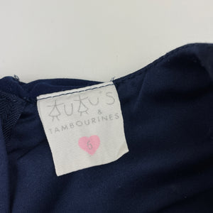Girls Tutus & Tambourines, navy tulle & sequin party dress, FUC, size 6, L: 64cm