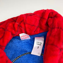 Load image into Gallery viewer, Boys Marvel, Spiderman soft fleece dressing gown / bath robe, EUC, size 3,  