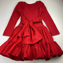 Load image into Gallery viewer, Girls Eliane et Lena Paris, cotton lined long sleeve party dress, wash fade, FUC, size 6, L: 65cm