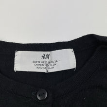 Load image into Gallery viewer, Girls H&amp;M, black knitted cotton cardigan, EUC, size 2,  