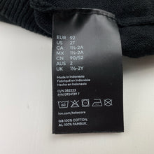 Load image into Gallery viewer, Girls H&amp;M, black knitted cotton cardigan, EUC, size 2,  