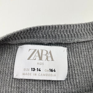 Boys Zara, grey knitted sweater / jumper, GUC, size 13-14,  