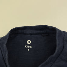 Load image into Gallery viewer, Boys Target, navy cotton long sleeve tee / top, GUC, size 1,  