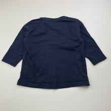 Load image into Gallery viewer, Boys Target, navy cotton long sleeve tee / top, GUC, size 1,  