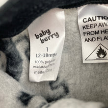 Load image into Gallery viewer, Boys Baby Berry, fleece zip coverall / romper, lions, GUC, size 1,  