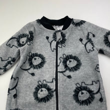 Load image into Gallery viewer, Boys Baby Berry, fleece zip coverall / romper, lions, GUC, size 1,  