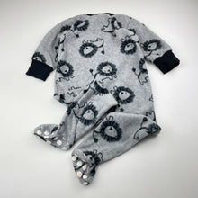 Load image into Gallery viewer, Boys Baby Berry, fleece zip coverall / romper, lions, GUC, size 1,  