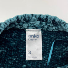 Load image into Gallery viewer, Girls Anko, dark green chenille sweater / jumper, light mark left cuff, FUC, size 3,  