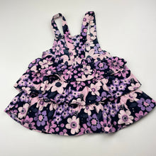Load image into Gallery viewer, Girls Anko, floral corduroy cotton overalls dress, FUC, size 1, L: 40cm