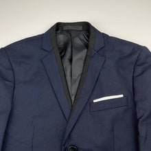 Load image into Gallery viewer, Boys Maurio Jnr, navy blazer / suit jacket, no size, armpit to armpit: 40cm, shoulder to cuff: 51cm, EUC, size 8-10,  