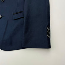 Load image into Gallery viewer, Boys Maurio Jnr, navy blazer / suit jacket, no size, armpit to armpit: 40cm, shoulder to cuff: 51cm, EUC, size 8-10,  
