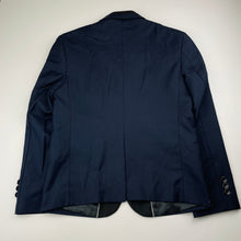 Load image into Gallery viewer, Boys Maurio Jnr, navy blazer / suit jacket, no size, armpit to armpit: 40cm, shoulder to cuff: 51cm, EUC, size 8-10,  