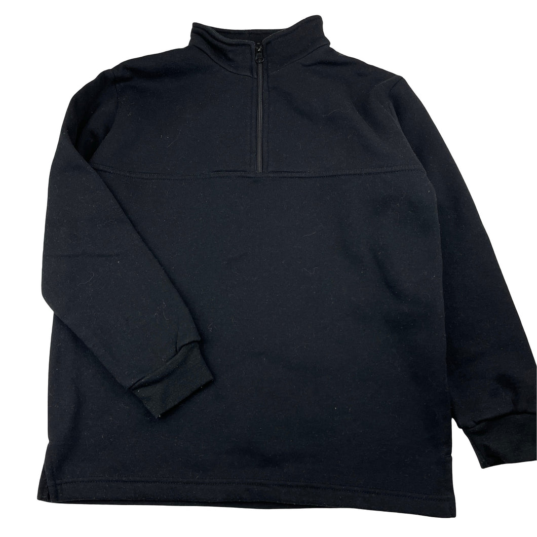 Unisex Young Spirit, black fleece lined sweater / jumper, no size, armpit to armpit: 47cm, shoulder to cuff: 49cm, GUC, size 10,  