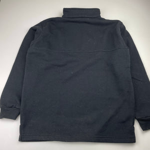 Unisex Young Spirit, black fleece lined sweater / jumper, no size, armpit to armpit: 47cm, shoulder to cuff: 49cm, GUC, size 10,  