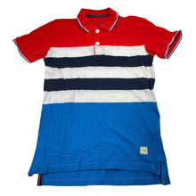 Load image into Gallery viewer, Boys EDGE, striped polo shirt top, Sz: XL, armpit to armpit: 36cm, GUC, size 10-12,  