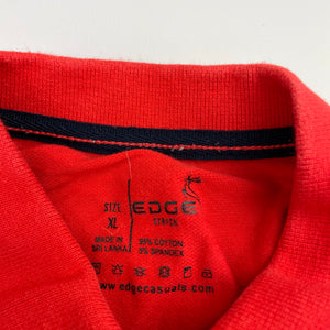 Boys EDGE, striped polo shirt top, Sz: XL, armpit to armpit: 36cm, GUC, size 10-12,  