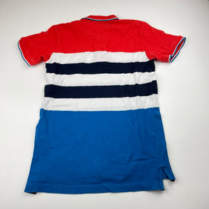Boys EDGE, striped polo shirt top, Sz: XL, armpit to armpit: 36cm, GUC, size 10-12,  