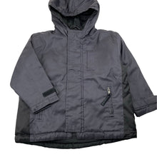 Load image into Gallery viewer, Boys grey, hooded jacket / coat, no labels, L: 44cm, shoulder to cuff: 34.5cm, EUC, size 4,  