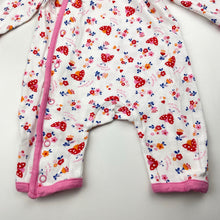 Load image into Gallery viewer, Girls Tiny Little Wonders, floral cotton romper, ladybirds, GUC, size 000,  
