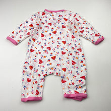 Load image into Gallery viewer, Girls Tiny Little Wonders, floral cotton romper, ladybirds, GUC, size 000,  