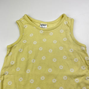 Girls Anko, yellow floral cotton tank top, EUC, size 1,  