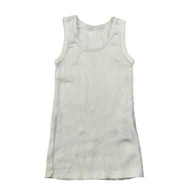 Unisex Anko, white cotton singlet top, GUC, size 000,  